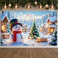 thumbnail image 6 of Snowman Theme Let it Snow Banner Christmas Christmas Banner Let it Snow Design Snow Scene Pattern Snowman Banner for Christmas Party Winter Decoration Home Gathering, 6 of 9