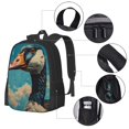 thumbnail image 2 of Balery Blue Watercolor Duck Mochila para hombre y mujer - Tela Oxford 600D resistente - Gran capacidad, resistente al agua, ideal para la escuela, viajes y senderismo, 2 of 6