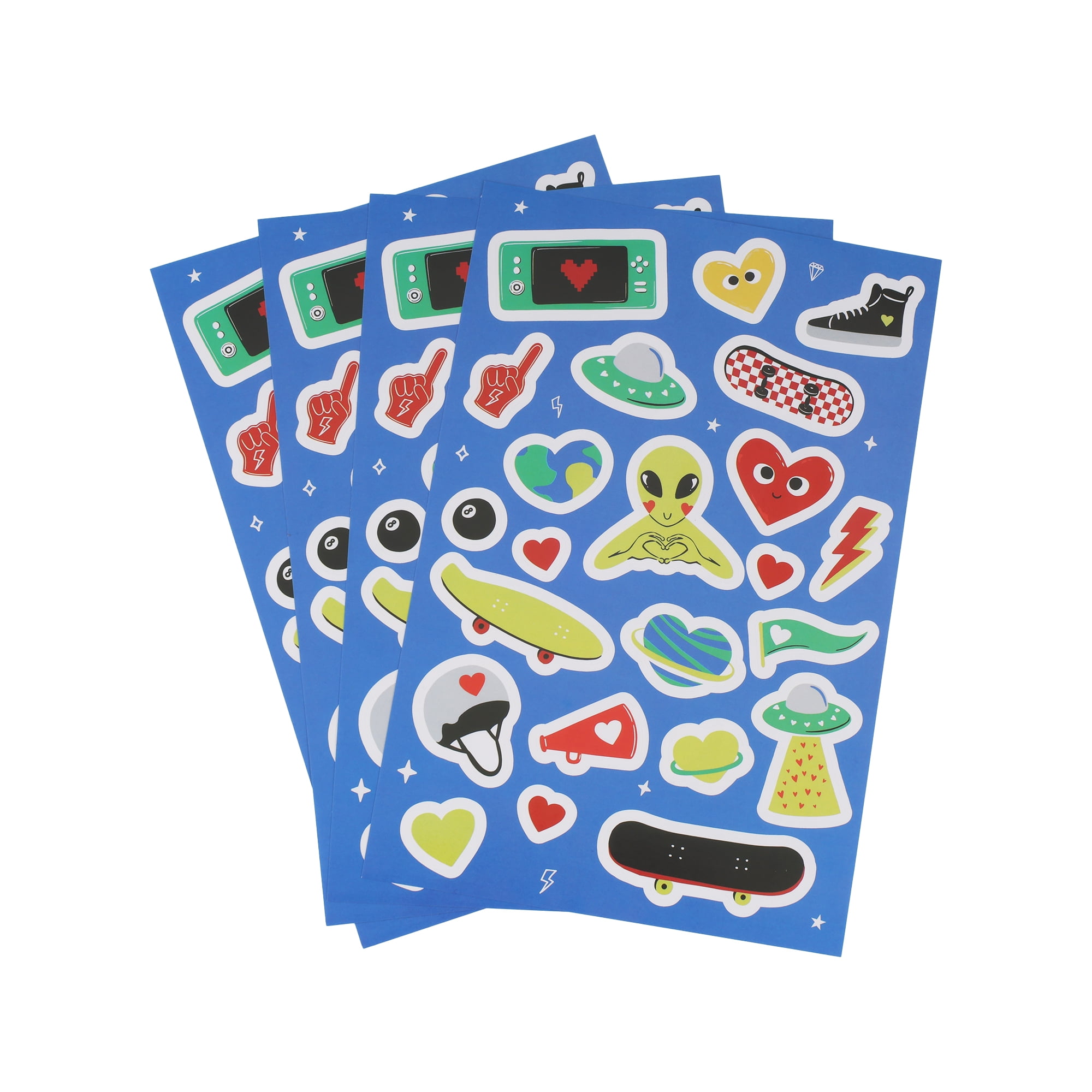 Autocollant bleu, papier, 3 ans et plus, multicolore