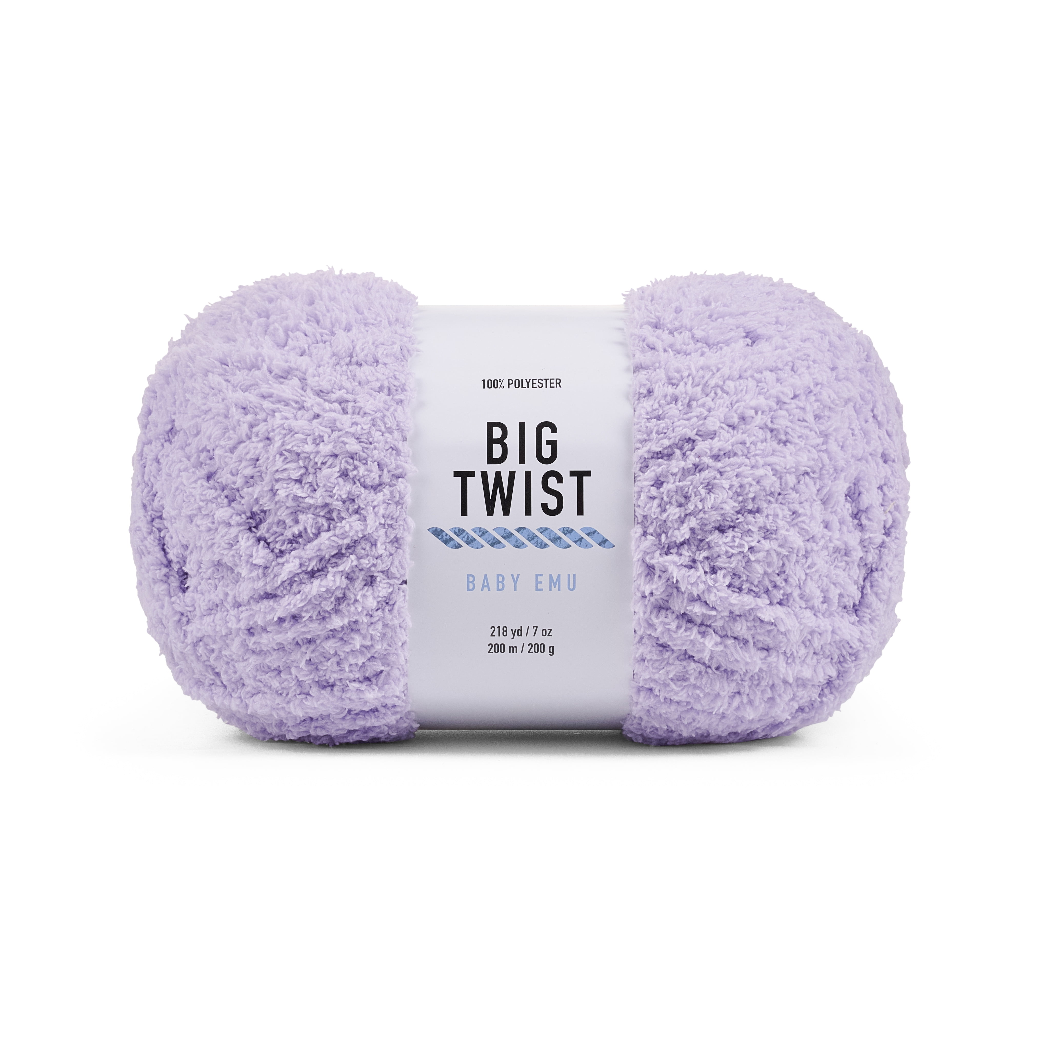 Big Twist Baby Emu 4 Pack Bulky Polyester Yarn, Powdered Sugar, 218 yd, 7 oz