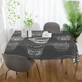 thumbnail image 5 of SKYSONIC 60"x60" Square Tablecloth with Turkish Coffee Cup Prints, Anti-Wrinkle and Smooth Table Cloth for Kitchen/Home/Dinning Wedding Decoration, 5 of 7