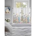 thumbnail image 3 of Wildflowers Bathroom Window Curtain, Farmhouse Country Dragonfly Butterfly Floral Light Filtering Coffee Kitchen Curtains, Bedroom Living Room Curtains 2 Panel 84"x54", 3 of 6