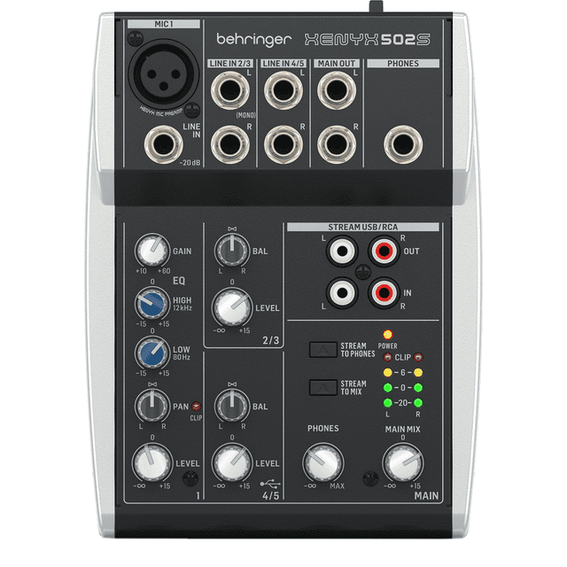 Behringer Xenyx 502s Mezcladora 5 Canales Con Switch Y Usb