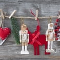 thumbnail image 4 of Nutcracker Wooden Christmas Ornament Hanging Tree Soldier Nutcrackers Decorations Decorpuppet  Figures Miniking Set, 4 of 7