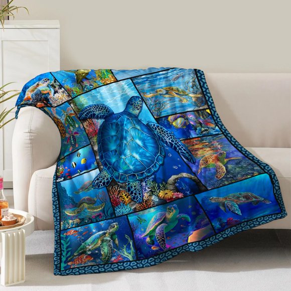 Manta polar NukunSKF con forma de tortuga marina, 152 x 127 cm
