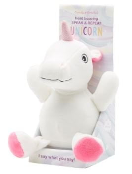 Plush Talk Back Unicorn Talking Soft Toy Repeats What You Say 