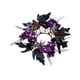 thumbnail image 5 of Corona de velas de Halloween Mornei, guirnalda de velas con flores violetas, corona pequeña de 3 pulgadas en el centro, 5 of 8