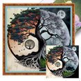 thumbnail image 1 of (11CTACC-5006__C__45X45) Hilo algodón ecológico bordado 11CT Impresión 3 hebras 45*45cm Kit punto cruz Tai Chi Yin Yang-Árbol la vida Serie Naturaleza muerta, 1 of 9