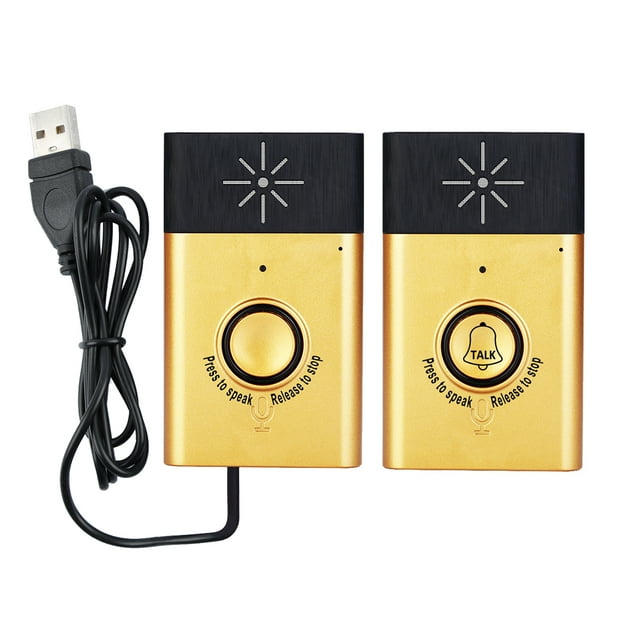 Timbre de intercomunicador de voz inalámbrico Abanopi Monitor de conversación bidireccional dorado