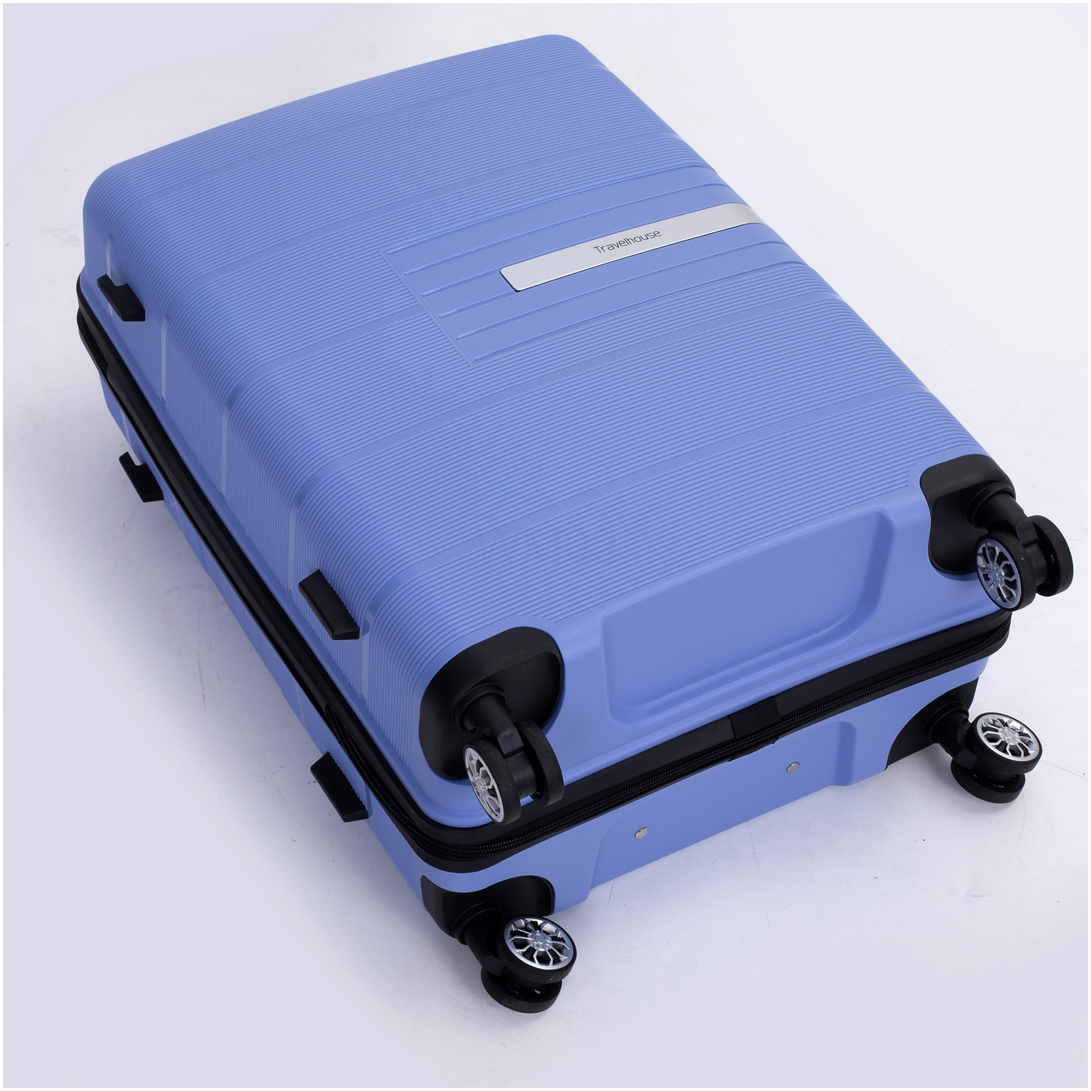 COSMOS Lightweight ABS Hardshell Luggage 3-Piece Set, TSA Lock &; 360° Spinner Wheels, Carry-On Checked Suitcases in Purplish Blue