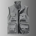 thumbnail image 2 of hotojiny Men’s Fishing Vest Outdoor Work Quick Dry Zip up Travel Cargo Vest Lightweight Sleeveles Jacket with Multi Pockets, 2 of 4