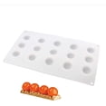 thumbnail image 2 of Molde de silicona semiesférica artesanal, molde de silicona de grado alimenticio para hornear bombas de chocolate caliente, pasteles, gelatinas, uso multifuncional, fácil de limpiar, apto para horno,, 2 of 8