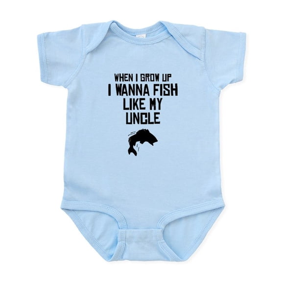 CafePress - Fish Like My Uncle Body Suit - Baby Light Bodysuit, Size Newborn - 24 Months