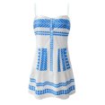 thumbnail image 4 of Top camisola a rayas de playa con estampado de botones informal suelto de verano para mujer a la moda Fridja  qr2672, 4 of 6