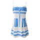 thumbnail image 4 of Top camisola a rayas de playa con estampado de botones informal suelto de verano para mujer a la moda Fridja  qr2672, 4 of 6