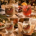 thumbnail image 6 of QISIWOLE 2D Christmas Glass Art Cup, Stemless Wine Glasses with Santa Snowman Reindeer Tree, Drinking Glasses for Coffee Cocktails Whiskey Soda, Xmas Home Bar Holiday Decor, Unique Christmas Gift, 6 of 8
