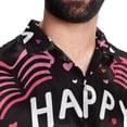 thumbnail image 5 of Valentine's Day Font Men's Casual Hawaiian Button Down Short Sleeve Summer Beach Printed Shirt, 5 of 6