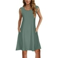 thumbnail image 3 of fatyb Mini Dresses for Women Summer Crew Neck Sleeveless Beach Casual Dresses Plus Size Short Dresses, 3 of 6