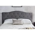 thumbnail image 2 of Bowery Hill Contemporary Fabric Full Queen Tufted Headboard in Gray, 2 of 3