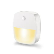 LED night light, self-adhesive wall night light with motion sensor and light sensor, children's LED night light charger for kindergarten, bedroom, garage and hallway night light two in one warm white