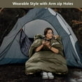 thumbnail image 6 of XXL Sleeping Bag - 90.5" x 39.4" - Green - Extra Large for Adults & Kids, 6 of 6