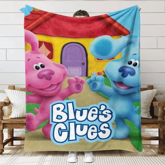 Blue's Clues Anti Pilling Flannel Blanket Gifts for Fans Lover Girls Boys Women Present Hoodie Him Bed 60"x80"