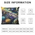 thumbnail image 6 of JRXY Throw Pillow Cover Space Planet Solar System Universe Planet Outer Galaxy Space Stars Starry Magical Sky Decor Lumbar Pillow Case Cushion for Sofa Couch Bed,2 Pcs White, 6 of 6
