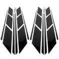 thumbnail image 1 of FELTECHELECTR 2Pares De Stickers Decorativos Negros Para De Motocicleta Material Confiable Y Duradero, 1 of 8