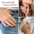 thumbnail image 4 of Clearance Statement Wheat Rings for Women Men Stainless Steel Band Rings Size Birthday Valentines Day Jewelry Gifts Girlfriend Wife Her Age Ideas, Size 7, 4 of 5