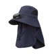 thumbnail image 4 of Sombrero con ventilador solar para exteriores, protección solar, con solapa para el cuello, cómodo para hombres y mujeres. Azul oscuro, 4 of 9
