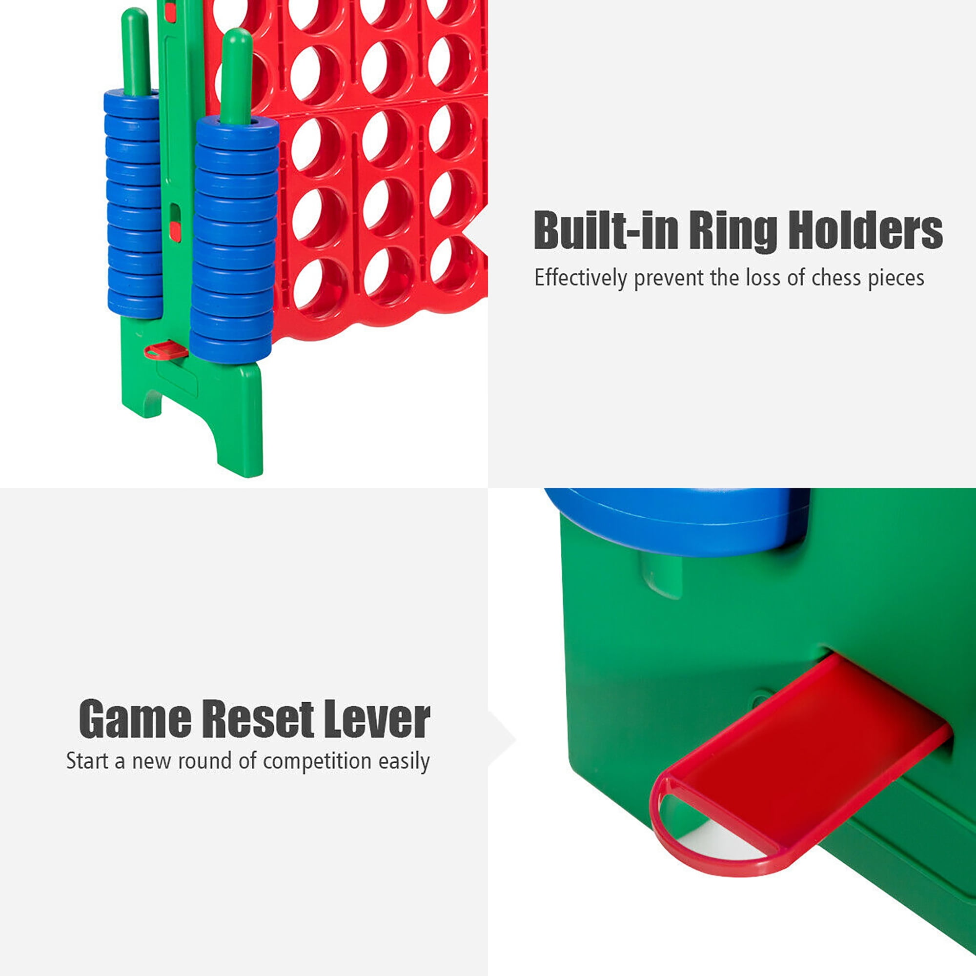 Costway Jumbo 4-to-Score 4 in A Row Giant Game Set for