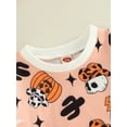 thumbnail image 3 of Newborn Baby Girl Halloween Outfit Pumpkin Ghost Sweatshirt Romper Oversized Bubble Bodysuit Infant Baby First Halloween Cute Clothes, 3 of 7