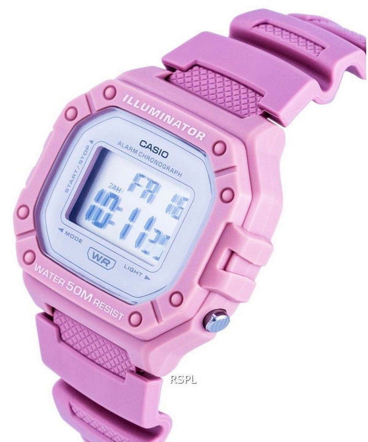 Casio Youth Digital Resin Quartz W-218HC-4A W218HC-4 Women's Watch