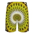 thumbnail image 6 of Naloa Yellow Mandala Men's Beach Shorts, Surfing shorts, Swim trunks, Quick Dry Swim Trunks for Surfing Beach Fun - Small, 6 of 9