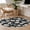 Black, variant on Black Flowers Round Area Rug 4 FT, Non Slip Indoor Outdoor Rug, Watercolor Vintage Floral Leaves Country Washable Soft Circular Carpet Non-Shedding Floor Mat for Coffee Table Nursery Foyer Balcony