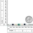 thumbnail image 4 of Gem Stone King 925 Silver and 10K Yellow Gold Green Malachite and Blue Sapphire and White Lab Grown Diamond Bracelet for Women (2.99 Cttw, Gemstone, Cushion 6MM, 6.5 inches, Made in Italy), 4 of 4