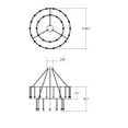 thumbnail image 4 of Sonneman S1F38K-SC06XX12-RP04 Suspenders Led Double Ring Multi Light Pendant - Black, 4 of 7