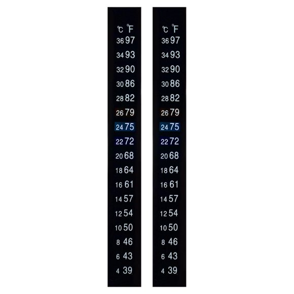 shiyou-Aquarium Thermometer Sticker, 2Pcs Fish Tank Thermometer Stick On Betta Fish Tank Digital Water Temperature Strips Adhesive for Terrarium Tank Brewing Wine, 4-36℃