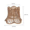 thumbnail image 2 of Vintage Lampshade Rustic Light Shade Khaki Iron Paper Home Decoration Cone Shape 1Set, 2 of 5