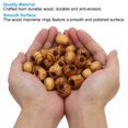 thumbnail image 3 of Uxcell Natural Wood Rings 15Pcs 40mm and Round Wooden Beads 30Pcs 20mm Brown for DIY Pendant Jewelry Making, 3 of 5