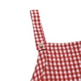 thumbnail image 6 of Wiyuqeen Women's Casual Loose Overalls Plaid Cotton Linen Wide Leg Adjustable Straps Jumpsuits Summer Vacation Jumpers with Pockets, 6 of 7