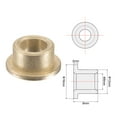 thumbnail image 3 of Uxcell 8x12x8mm Flange Sleeve Bearings Sintered Bronze Self-Lubricating Bushing 2 Pack, 3 of 6