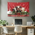 thumbnail image 2 of SEANATIVE Christmas Wall Tapestry for Bedroom Cow Snowflake Wall Tapestry for Living Room Hanging Tapestry for Cafe Vintage Wall Tapestry Small Tapestry for Office Decor, 2 of 6