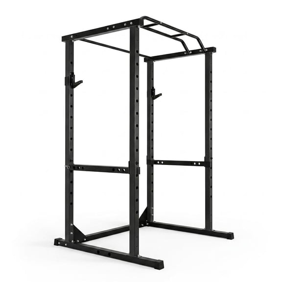 Tanfengu 1200 lbs Power Cage, Heavy-Duty Steel Squat Rack with Adjustable Safety Bars & Multi-Grip Pull-Up Bar for Home Gym Strength Training(Black)