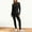 Black, variant on Women's Thermal Underwear Set Winter Warm Plus Size Fleece Thick Pullover Tops Long Bottom Pants Pajamas Set New Travel Outfits for Women Going out Black XXL