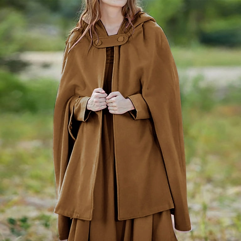 APEXFWDT Winter Cape for Women Warm Cloak with Hood Poncho APEXFWDT Winter Cape for Women Warm Cloak with Hood Poncho