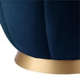 thumbnail image 6 of Posh Living Nicole Miller Zara Modern Velvet Ottoman in Navy Blue/Gold, 6 of 8