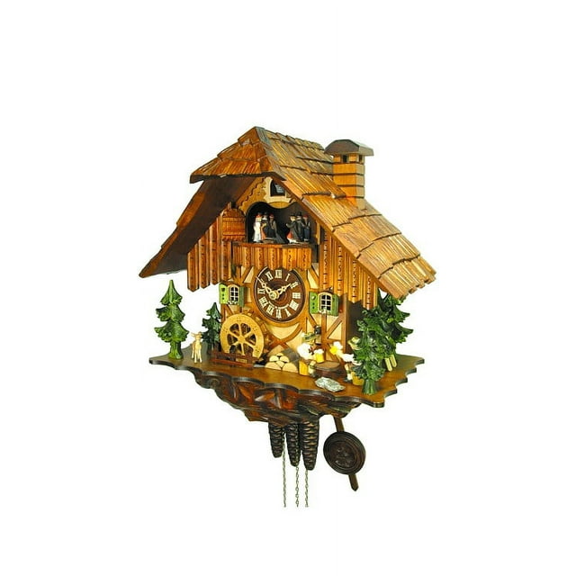 Horloge Coucou, Roue de Moulin, 2 Buveurs de Bière