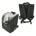 thumbnail image 2 of Airline Approved Dog and Cat Backpack Carrier for Small Dogs - Water, Stain Proof Dog Hiking Backpack with Mesh Cover, Waist Belt - BLACK, 2 of 7