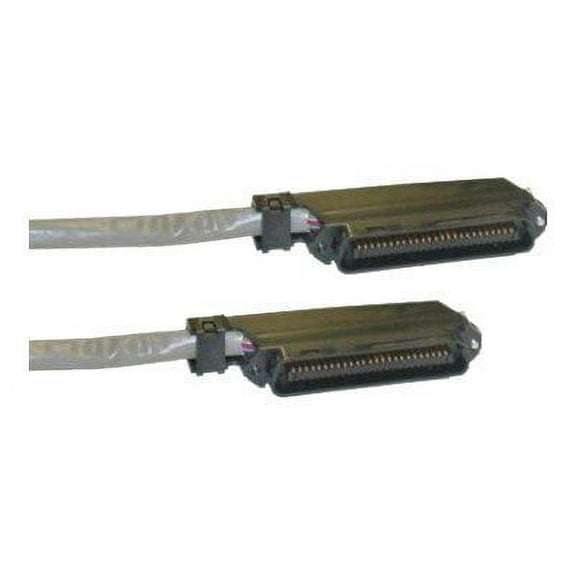 Cat3 Telco Trunk Cable, 90 degree Amphenol Centronics 50 (CN50) Connectors, 25 Twisted Pairs, 25 foot